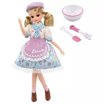 Takara Tomy Doll Longing Pastry Chef Play Toy Ages Licca-chan LD-13 Dress-up 3+