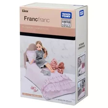 TAKARA TOMY Interior Coordination Bed Set Play Toy Ages Licca-chan LF-08 (Сотрудничество Francfranc) Переодевалка 3+