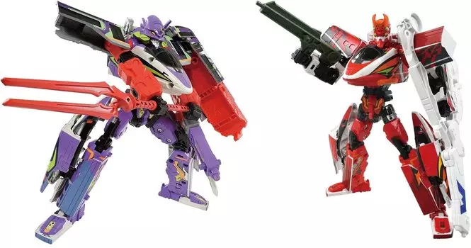 TAKARA TOMY из Plarail Shinkansen Трансформирующийся робот Shinkalion Z TYPE EVA [Набор 2] и EVA-02