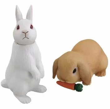 TAKARA TOMY Кролик белого цвета, висящий на животном, динозавр, реалистичная подвижная фигурка, игрушка для детей от 3 лет и старше, соответствует стандартам безопасности игрушек, имеет сертификат ST Mark ANIA
