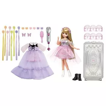 TAKARA TOMY Кукла Licca-chan Exterica-chan Push Pink Deluxe Dress-up Play Toy Возраст 3+