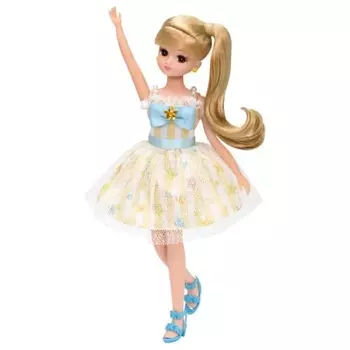 TAKARA TOMY Licca-chan Dress LW-04 Colorful Star Игрушка-одевалка для куклы. Возраст от 3 лет. Соответствует стандартам безопасности игрушек. Сертификация ST Mark. Licca TAKARA