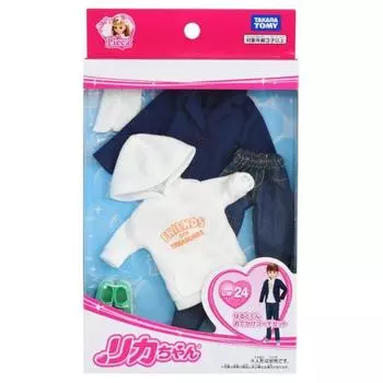 TAKARA TOMY Licca-chan Dress LW-24 Haruto-kun Outing Coordination Set Кукла-наряд, игровой домик, игрушка, от 3 лет, соответствует стандарту безопасности игрушек