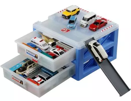 Takara Tomy Parking Case Mini Car Toy Storage Возраст от 3 лет и старше Пропуска Стандарты безопасности игрушек Сертификация ST Mark TOMICA TAKARA TOMY Пластик Белый