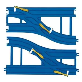 TAKARA TOMY Plarail двухколейный рельс с широкими остриями R-15