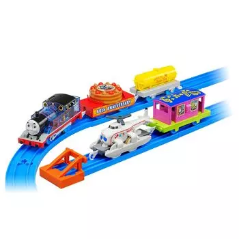 TAKARA TOMY Plarail Thomas 80-я годовщина Томаса и его друзей Оригинальная публикация Томас и Гарольд Паровозик Паровозик Игрушка Возраст от 3 и