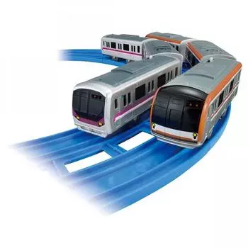 Takara Tomy Plarail Tokyo Metro Line Hanzomon Series 08 и Yurakucho Line Fukutoshin Line 10000 Series, игрушечный поезд с двумя наборами для детей от 3 лет и старше