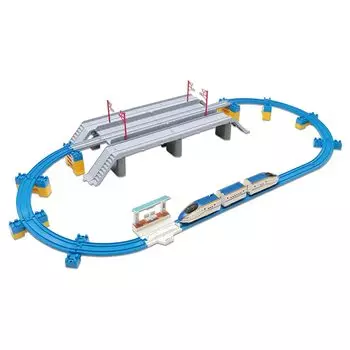 TAKARA TOMY Plarail W7 Series Hokuriku Shinkansen Shinkansen Railway Road Bridge Set Train Train Toy Ages 3+
