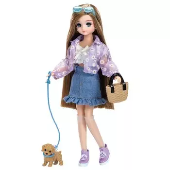 TAKARA TOMY Платье Licca-chan, комплект одежды Exterica-chan, игрушка для игры «Собака и прогулка», возраст 3+