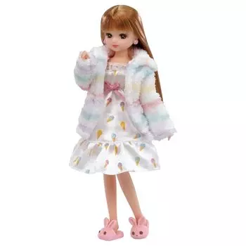 takara tomy платье Licca-chan LW-06 пушистая комнатная одежда одеваются игрушки для игр в домике от 3 лет и старше