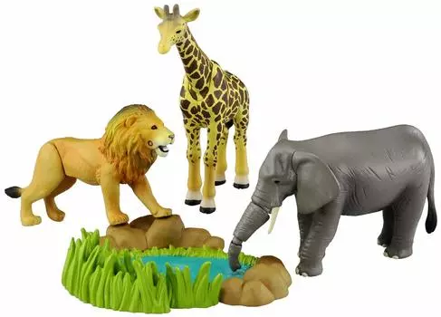 TAKARA TOMY Savannah Animal Gift Animal Dinosaur Реалистичная движущаяся фигурка Игрушка Возраст от 3 лет и старше Соответствует стандартам безопасности игрушек Сертификация ST Mark ANIA