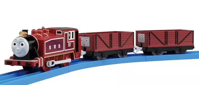 TAKARA TOMY THOMAS Игрушечный электропоезд для детей от 3 лет и старше Стандарт безопасности игрушки прошел сертификацию ST mark PLARAIL TAKARA TOMY PLARAIL TS-12 Rosie красный