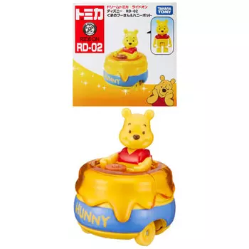 Takara Tomy Tomica Dream Tomica Ride-on Disney RD-02 Винни-Пух и горшочек с медом Мини-машинка для детей от 3 лет и старше Стандарт безопасности игрушек в коробке