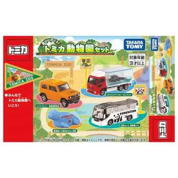 TAKARA TOMY Tomica Gift Let s go play! Tomica Zoo Set Mini Car Toy Ages 3+