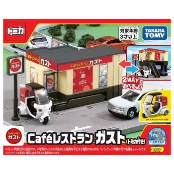 TAKARA TOMY Tomica Gift Tomica Town Caf Restaurant Gusto (with Tomica) Mini Car Toy Ages 3+