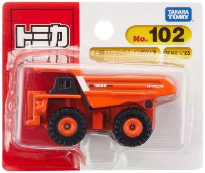 Takara Tomy Tomica Hitachi Construction Machinery Жесткий самосвал EH3500ACII Мини-игрушка для машин Возраст № 102 (Волдырь) 3+ оранжевый