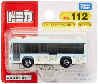 Takara Tomy Tomica Isuzu Elga Sumikkogurashi x Rinko Bus Mini Car Toy Ages No.112 (Blister Package) 3+