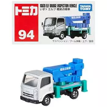 TAKARA TOMY Tomica No.94 Isuzu Elf Bridge Inspection Vehicle (коробка) Игрушечная мини-машинка для детей от 3 лет и старше. Стандарты безопасности коробочных игрушек прошли сертификацию ST Mark.