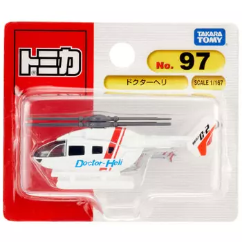 TAKARA TOMY Tomica No.97 Doctor Helicopter Blister Мини-машинка для детей от 3 лет и старше Блистерная упаковка Стандарт безопасности игрушки прошел сертификацию ST mark