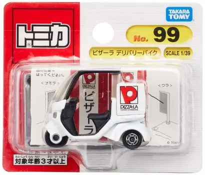 TAKARA TOMY Tomica Pizza La Delivery Bike Mini Car Toy Ages No.99 (Блистерная упаковка) 3+