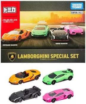 Takara Tomy Tomica Подарочный СПЕЦИАЛЬНЫЙ НАБОР LAMBORGHINI Специальный набор игрушечных мини-автомобилей Lamborghini для детей от 3 лет