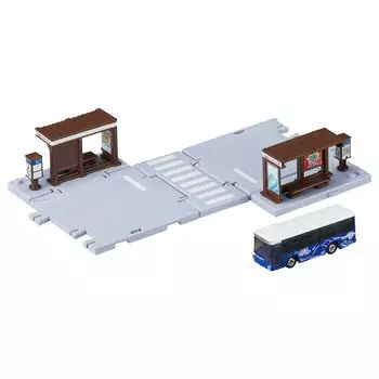 Takara Tomy Tomica Tomica Town Bus Stop (with Tomica) Mini Car Toy Ages 3+