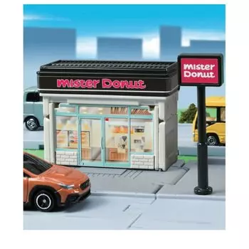 TAKARA TOMY ``Tomica Town Mister Donut Mini Car Toy, Ages 3+, Boxed, Passes Toy Safety Standards, ST Mark Certification TOMICA