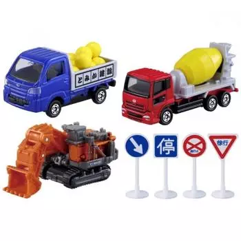 Takara Tomy Tomica Town Rocks Are Rumbling Давайте поиграем с большим набором строительной техники