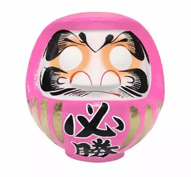 Takasaki Daruma Figurine Pink New Model 38x34x39cm and Technique [Mind Unity/Overwhelming Victory] HSDM-New Model-PK-18