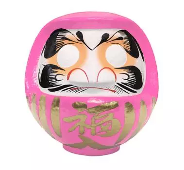 Takasaki Daruma Pink 5 15x14x17см Статуэтка/объект «Молитва за победу». ХКДМ-5-ПК-19
