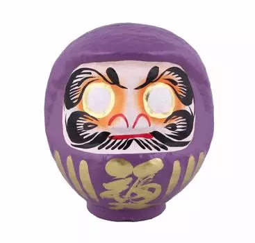 Takasaki Daruma Purple 5 15x14x17cm Healthy Longevity Figurine/Object No. HKDM-5-PU-7