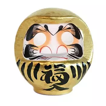 Takasaki Daruma Size Promise of Figurine/Object, Gold, 3, 12x11x15cm, Wealth, HKDM-3-GD-11 золотой