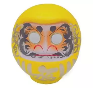 Takasaki Daruma Yellow Daruma Figurine Size 5 Souvenir Made in Japan Figurine Object Souvenir for Foreigners