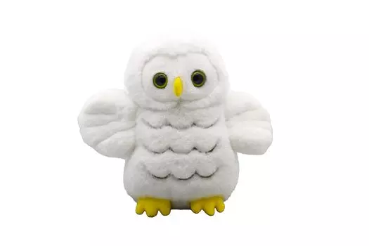Take Off Patapata Owl S Милая сова, которая расправляет крылья и хлопает своими игрушечными белыми крыльями в коробке, [музыка включена]