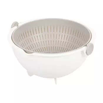 Takeda Corporation White 22 x x Drainer Bowl Set 81374 [Drainer/Bowl Set/Colander] 22.5 11.5cm