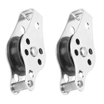 Такелаж прочный стальной шкив стальной подъемный шкив из нержавеющей стали одинарная нагрузка SUS316 для 0,08 до 0,32 дюйма. Веревка 2pcs