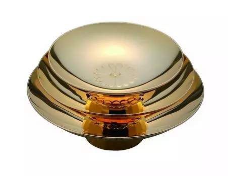 Чашка для сакэ Takenaka Copperware, золотая, золотая, Kiku Mitsuge, 9,0 см/7,5 см/6,0 см, 9,0/7,5/6,0 см, 175-65 золотой