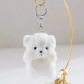 Takenoko Petit Forest Nakama Keychain Bear White Stuffed Toy 68440