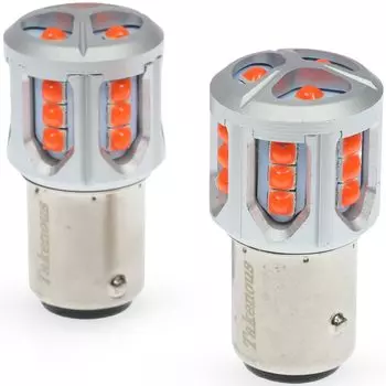 Takenous Truck Guy Поставщик Takemura Shokai S25 LED Двойной завитой хвост Красный 12 В 24 В 180 градусов неровный штифт BAY15d