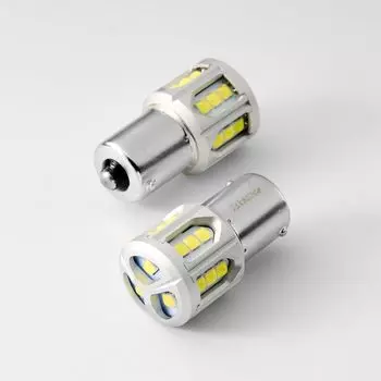 Takenous Trucker Поставщик Takemura Shokai S25 Одинарная задняя фара Лампочка Стробоскоп 12 В 24 В Светодиод Белый Набор из 2 Встроенных (Стробоскоп) белый