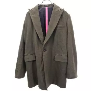 TAKESHI KOSAKA WISE Pink Label Wool Chester coat 2 Brown Y s Men s Used