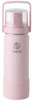 Takeya Flask Go Cup Brush с бутылкой для воды Cup 520 мл Бутылка из нержавеющей стали TAKEYA [Takeya Official] 0,52 л румянец