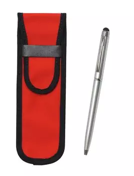Takizawa Cloth Pencil Case Red Smartphone Touch Slim Rotating Ballpoint Pen Set 5 Pack T23-NK02R-TP02-5