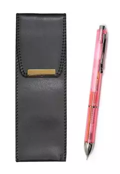 Takizawa Eco Leather Pen Case 3 Mecha Japan Clear Set Pink 2 Pack T23-BR-B-CL3M-P-2