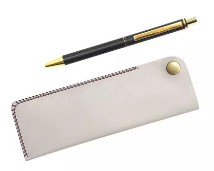 Takizawa horizontal hook pen case white NQ25 standard size metal straight knock double anodized ring ballpoint pen set black 3 pack