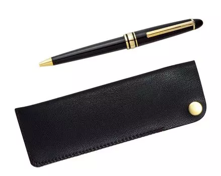 Takizawa horizontal hook pencil case black metal ring cap sliding retro pen set 5 pack T23-NK01B-8838B-5