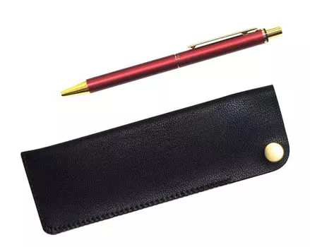 Takizawa horizontal hook pencil case black NQ25 standard size metal straight knock double anodized ring ballpoint pen set red 3 pack