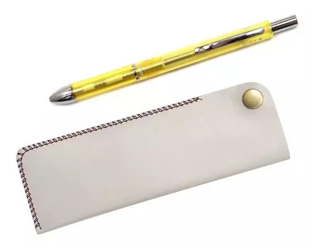 Takizawa horizontal hook pencil case white 3 Mecha Japan clear set yellow 2 pack T23-NK01W-CL3M-Y-2