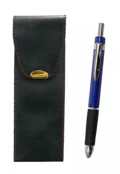 Takizawa Red Stitch Synthetic Leather Pencil Case Triangle 3 Mechanical Rubber Set Blue 2 Pack T23-RBR-TR3M-L-2
