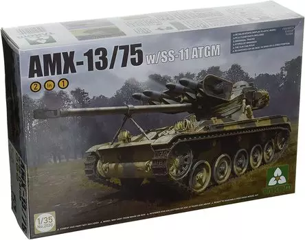 TAKOM Французская армия легкий танк ракета 2 в 1 пластиковая модель TKO2038 1/35 AMX-13/75 с SS-11 противотанковым оружием